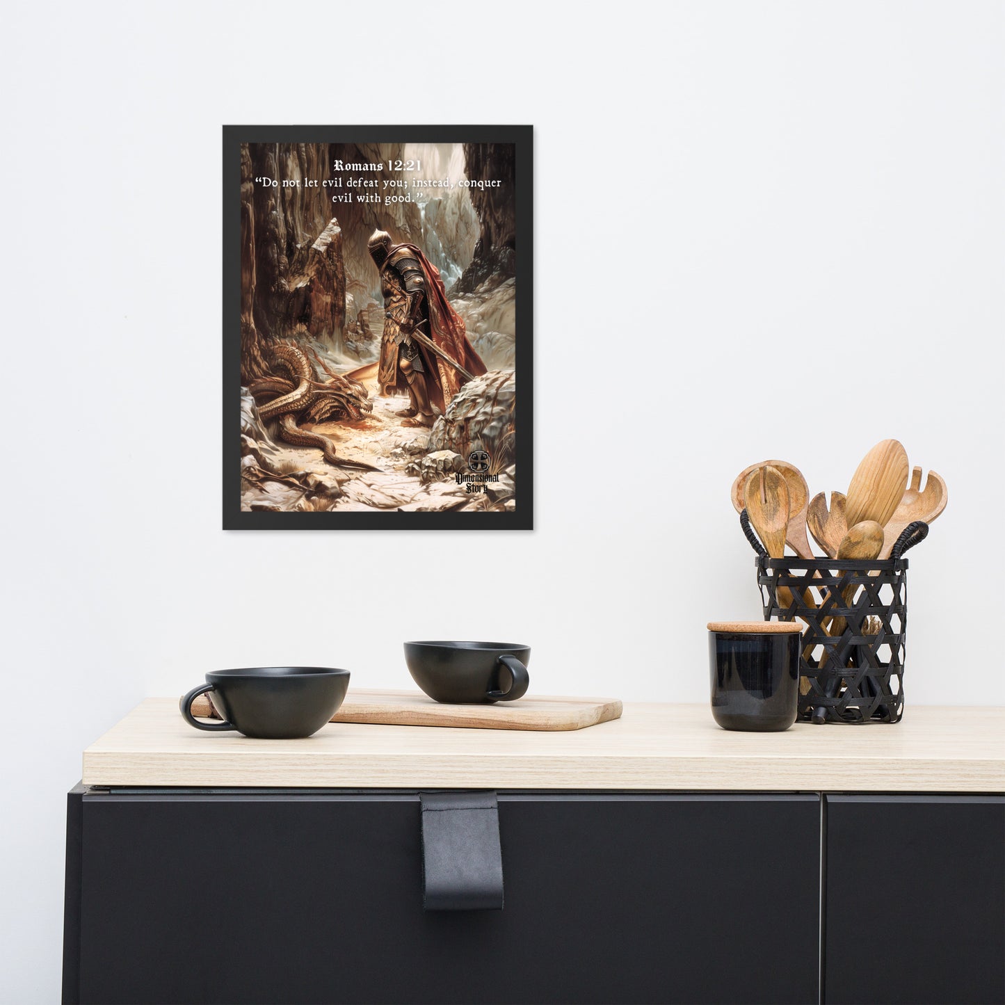 Knight of God - Romans 12:21 - DimensionalStory - Christian Wall Art Print