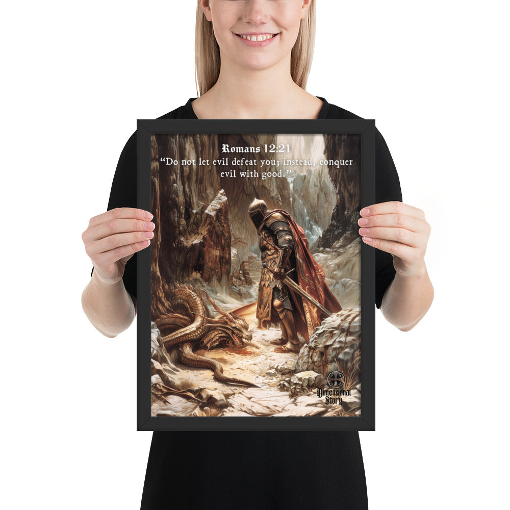Knight of God - Romans 12:21 - DimensionalStory - Christian Wall Art Print