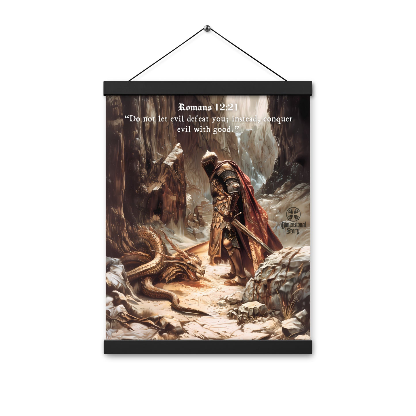 Knight of God - Romans 12:21 - DimensionalStory - Christian Wall Art Print