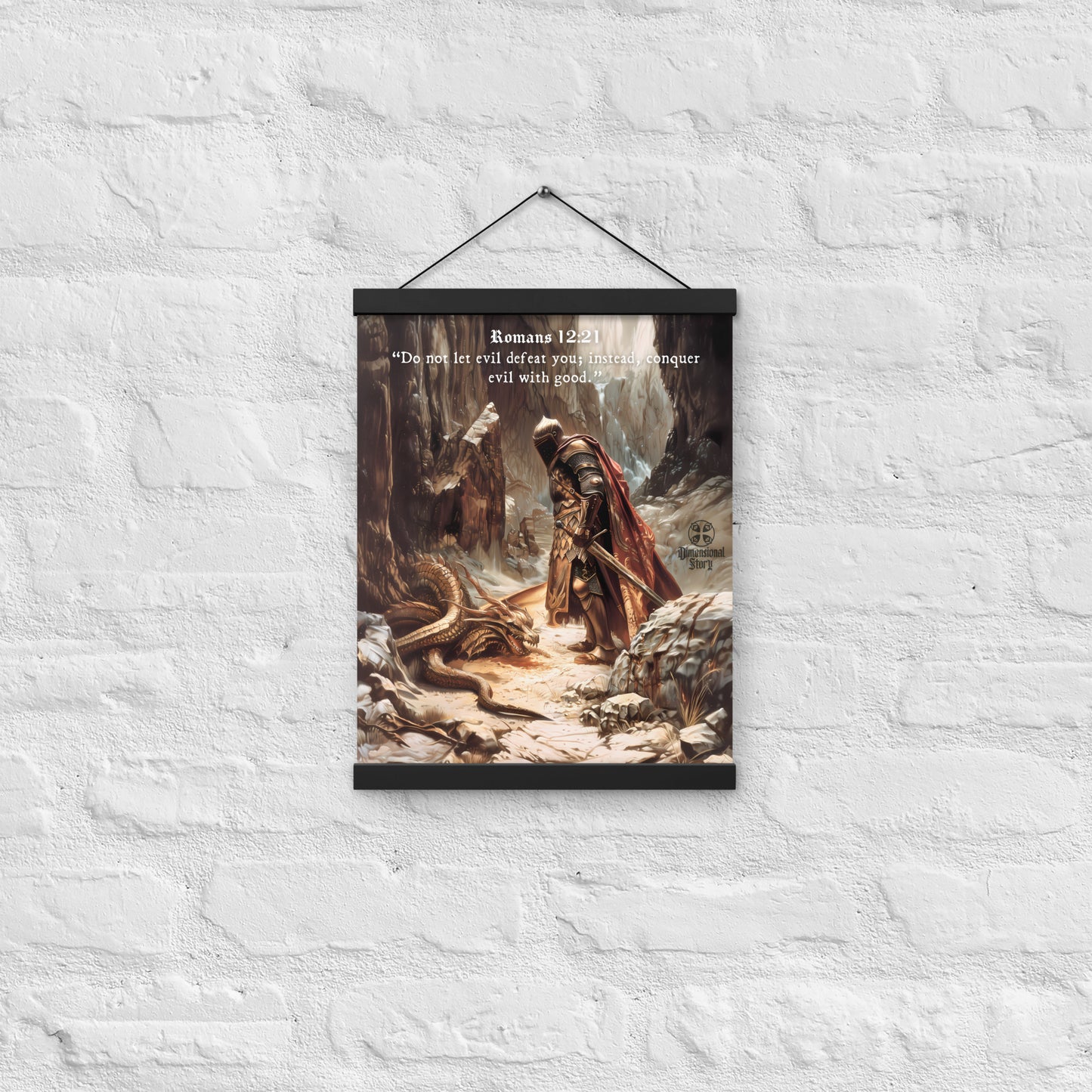 Knight of God - Romans 12:21 - DimensionalStory - Christian Wall Art Print