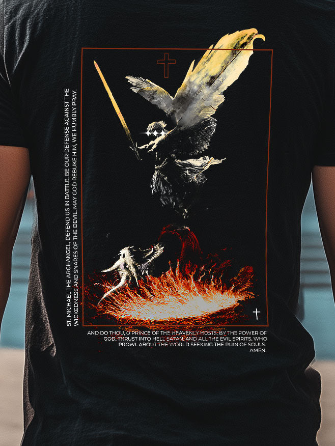 Saint Michael Archangel Prayer T-Shirt - Christian